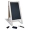 Better Office Products Magnetic A-Frame Chalkboard Sign, 20in x 40in Standing Easel, W/Chalk Marker/Chalk/Eraser, Whitewash 00840 - alternate 1